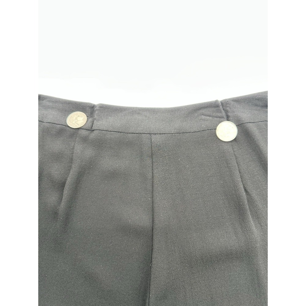 Eileen Fisher Petite Silk Crepe Georgette Straight Leg Ankle Pants Black PS - Picture 8 of 16